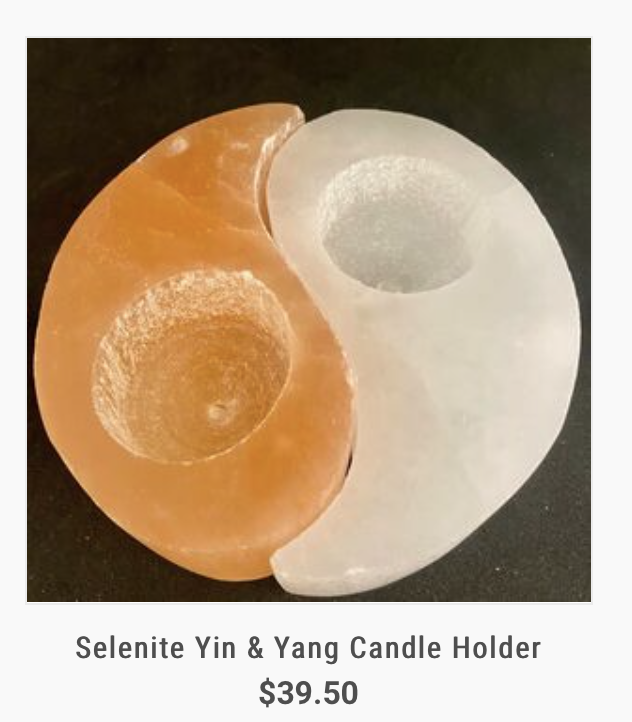 Buy Selenite Yin Yang Candle Holder