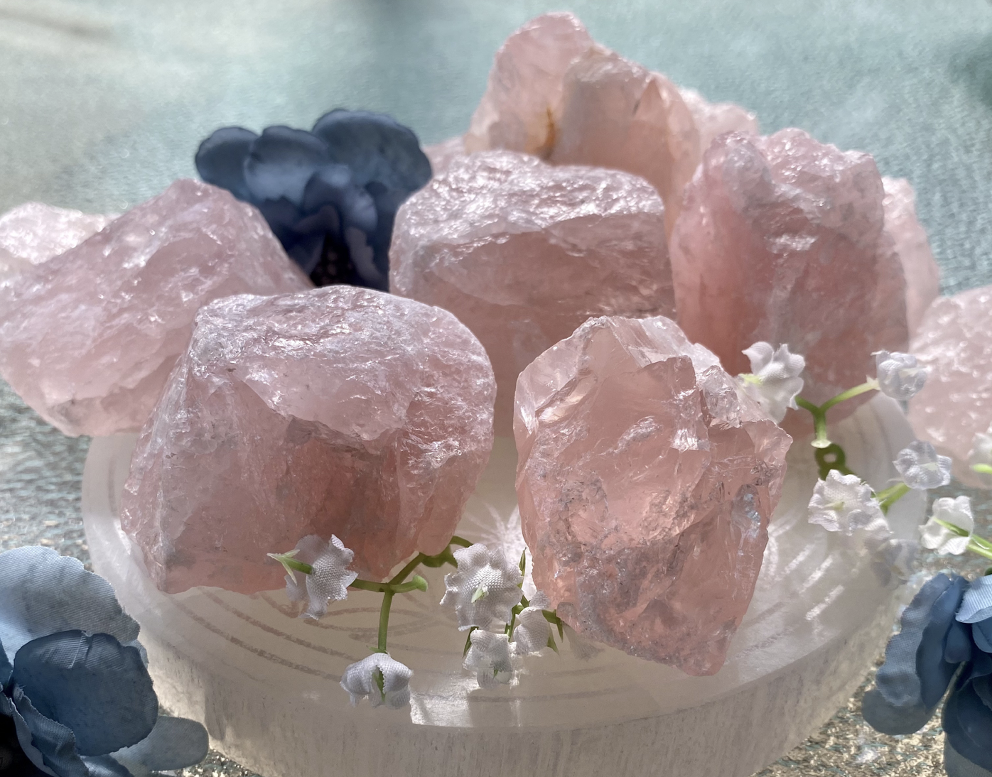 rose quartz rough crystal