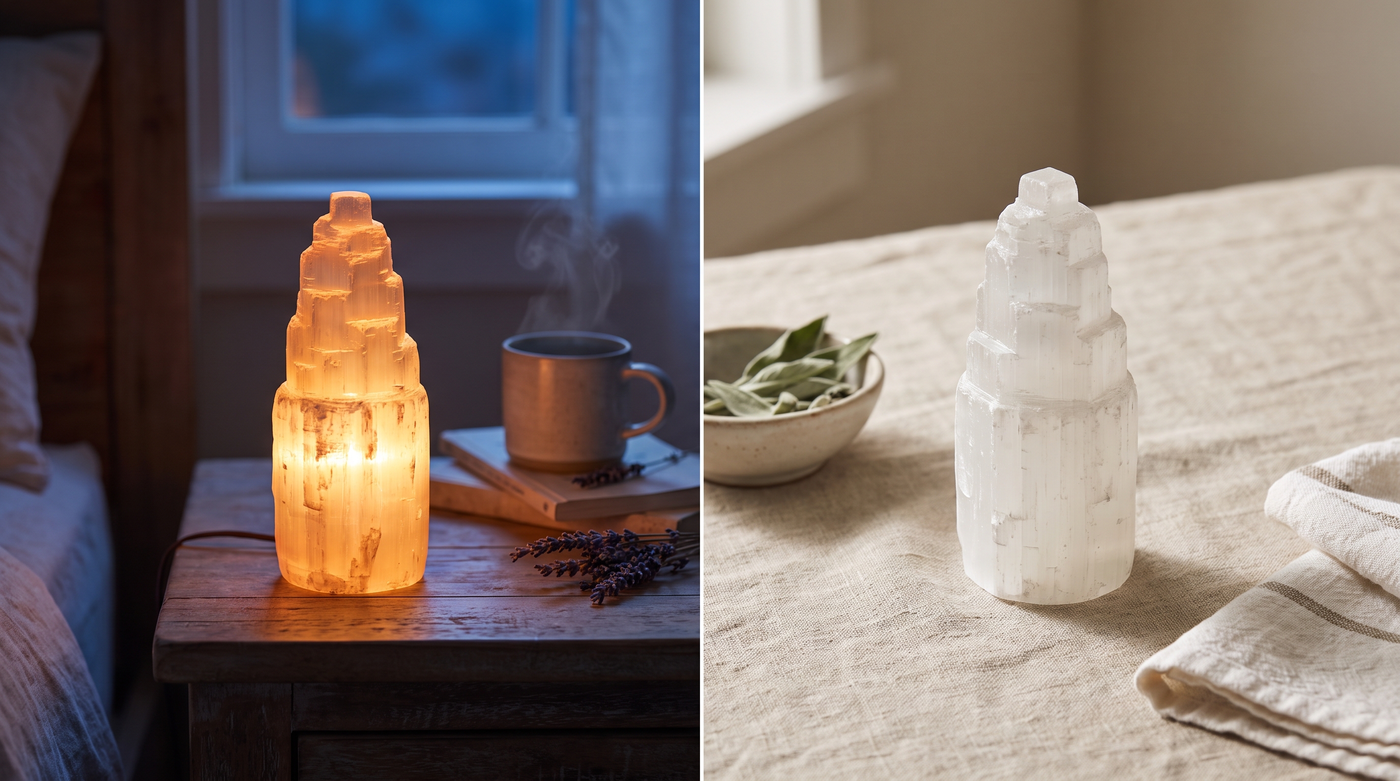 Selenite Lamps vs Selenite Towers